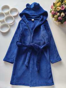 7 лет, рост 122 Синий халат с ушками