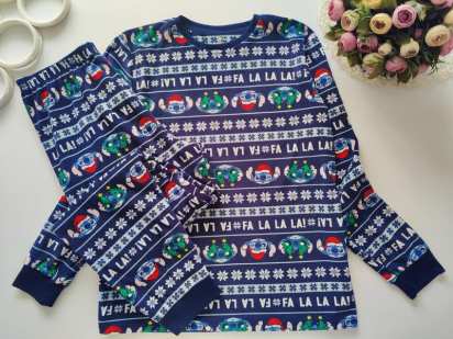 14,15 років, зріст 166 Тепла дитяча піжама Стіч