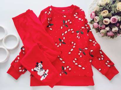 9,10 лет, рост 134,140 Детская теплая пижама наборная