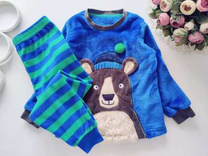 2-4 года, рост 92-104 Теплая детская наборная пижама