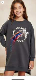 12 років, зріст 152 Тепла сукня-туніка на флісі