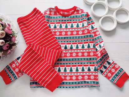 11,12 лет, рост 146,152 Новогодняя детксая наборная пижама