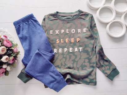 7,8 лет, рост 122,128 Детская трикотажная наборная пижама