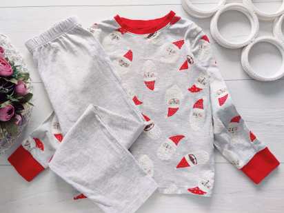 6,7 лет, рост 116 Новогодняя трикотажная набрная пижама