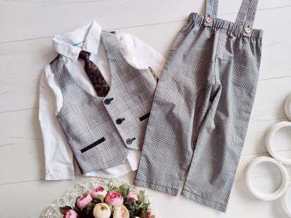 18,24 мес, рост 92 Детский нарядный комплект для мальчика