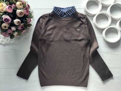 5,6 лет, рост 116 Классическая кофта рубашка- обманка