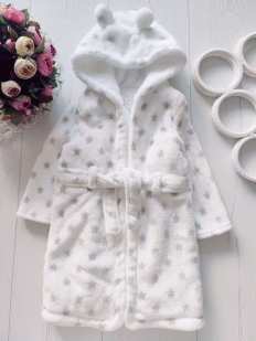 12,18 мес, рост 86 Белый халат в звездах