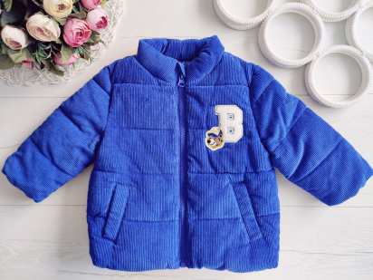 6,9 міс, зріст 72 Тепла курточка на синтепоні вельветова