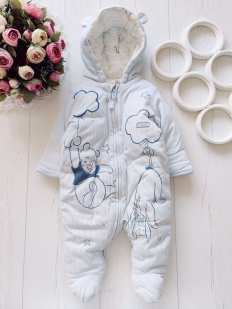 3,6 міс, 8 кг. Трикотажний комбінезон на синтепоні