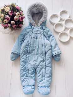 6-9 мес, Теплый комбинезон на сиетнепоне для мальчика