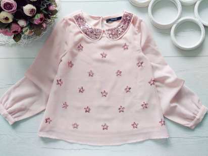 5,6 років, зріст 110,116 Ніжно рожева дитяча блузка
