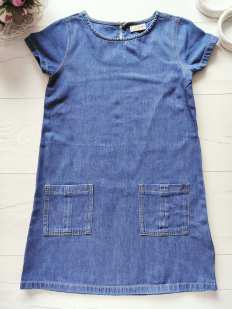 10 лет, рост 140 Джинсовое платье