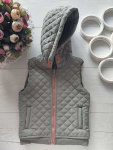 12,18 міс, зріст 86 Стьобана дитяча жилетка на трикотажній підкладці