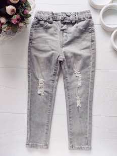 4 роки, зріст 104 Сірі рвані джинси