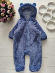 3,6 мес, рост 68 Пушистый комбинезон