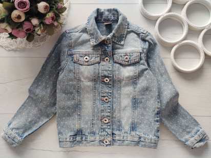 7,8 лет, рост 128 Джинсовка для девочки