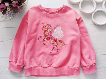 6 років, зріст 116 Світшот на флісі з поні