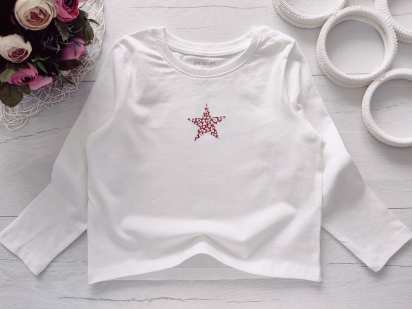 3,4 роки, зріст 104 Білий реглан зірка