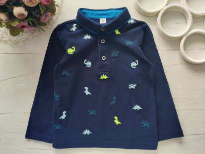 4,5 лет, рост 104,110 Красивое поло в динозаврах