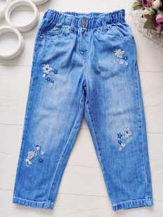 4,5 років, зріст 110 Вільні блакитні джинси на гумці для дівчинки