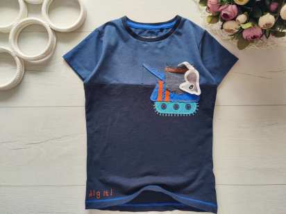 4,5 лет, рост 110 Футболка экскаватор