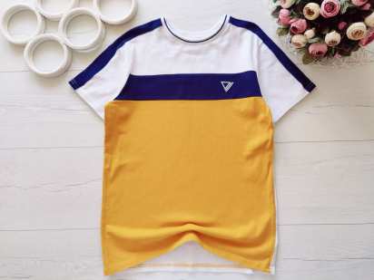 11,12 лет, рост 146,152 Красивая детская фактурная футболка для мальчика