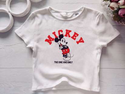 10,12 років, зріст 146,152 Футболка з міккі в рубчик