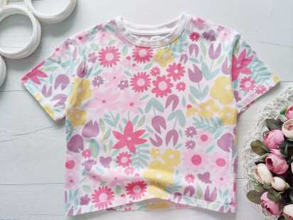 6,7 років, зріст 122 Футтолка квіткова