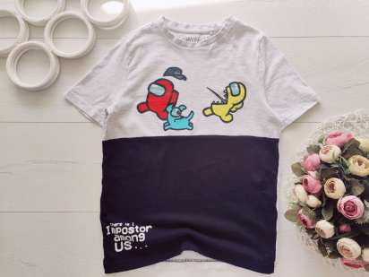 9,10 лет, рост 140 Модная футболка для мальчика