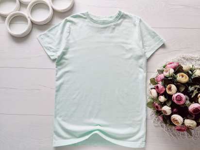 9,10 років, зріст 134,140 М'ятна трикотажна футболка