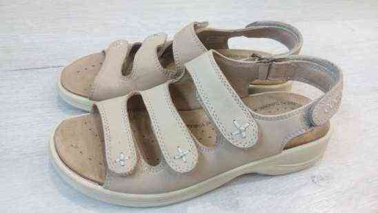 37 (24 см) Ecco (Еко) Жіночі шкіряні босоніжки