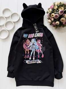 8,9 лет, рост 128,134 Худи на флисе Monster High (Монстер Хай)