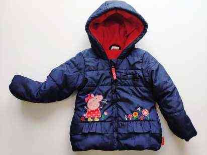 1,5\2 года, рост 86-92 Свинка Пеппа Теплая демисезонная курточка для девочки
