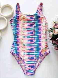 10-11 років, зріст 146 Яскравий купальник для дівчинки в розлученнях