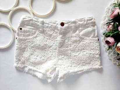 7-8 років, зріст 128 Джинсові ажурні шорти