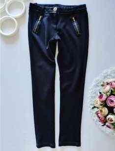 9 років, зріст 134 Стрейчові чорні штани для дівчинки