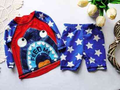 1-2 роки, зріст 80\86 Роздільний сонцезахисний комплект для хлопчика