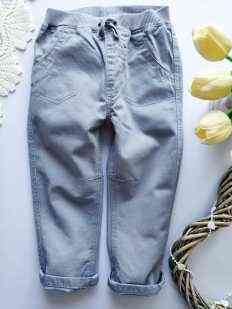 12\18 міс, зріст 80,86 Сірі котонові штани для хлопчика