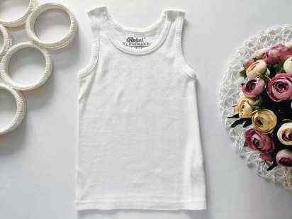 4,5 років, зріст 110 Біла майка для хлопчика