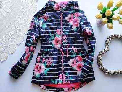 8,9 років, зріст 128,135 Подовжена дитяча вітровка на флісі