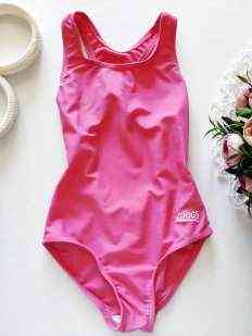 4,5 лет, рост 104-110 Детский розовый купальник