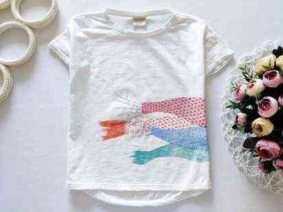 6 років, зріст 116 Повітряна футболка для дівчинки