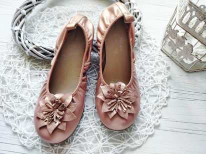 38 (24 см) Шкіра! Нові пудрові балетки