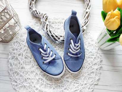30 (19 см) Блакитні кеди на резинках