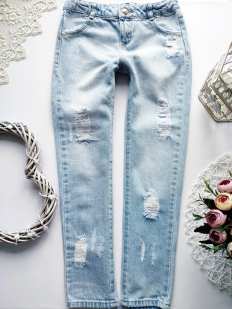 8,9 лет, рост 134 Рваные бойфренды для девочки