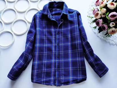 5 лет, рост 110 Детская рубашка в клетку