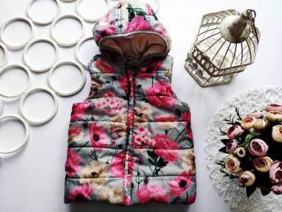 2,3 года, рост 92,98 Детская цветочная жилетка