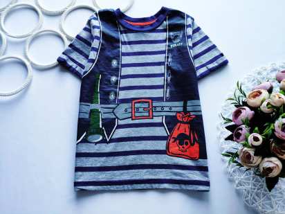 3,4 роки, зріст 98\104 Футболка пірата для хлопчика