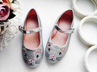 27 (17,5 см) Блискучі дитячі туфлі