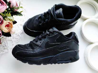 30-31 (19,5 см) Черные кожаные кроссовки